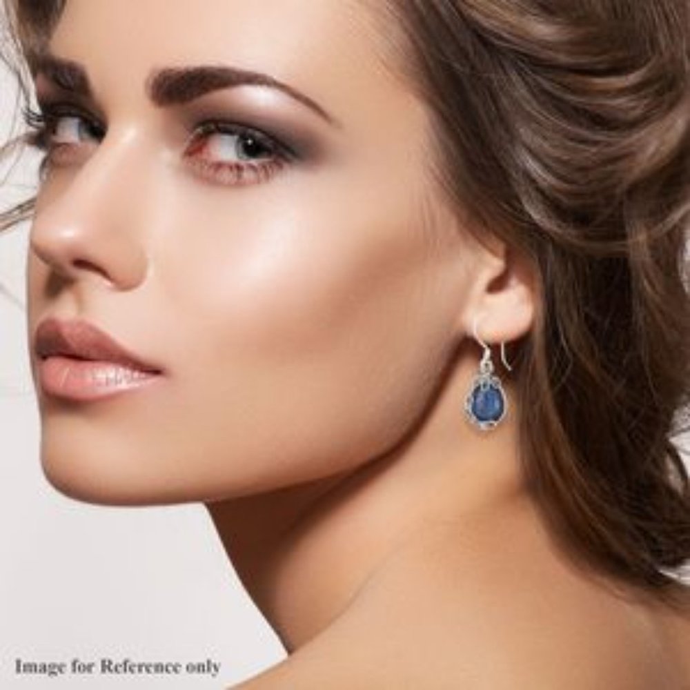 Bali Legacy Himalayan Kyanite Earrings in Sterling Silver 10.00 ctw